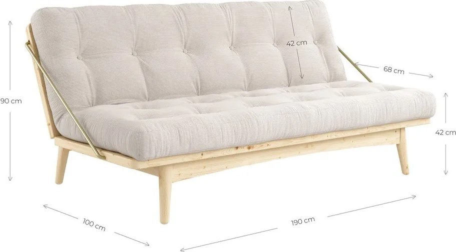 Променлив диван Karup Clear/Natural Folk - Karup Design