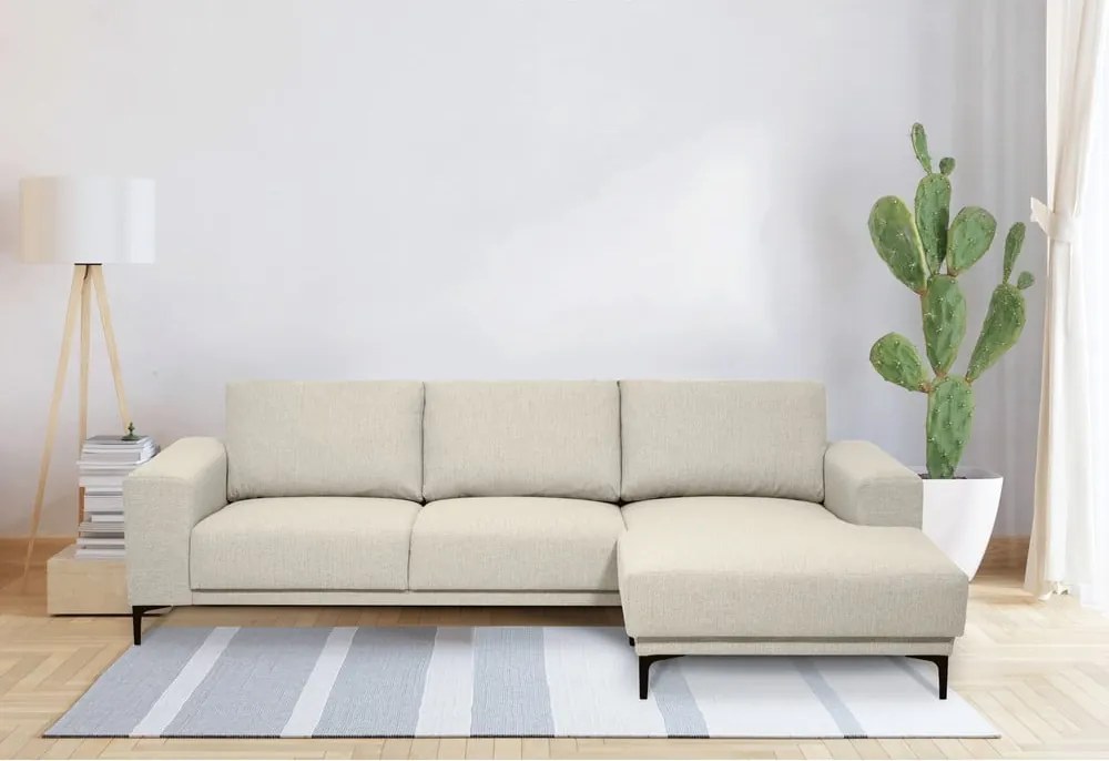 Бежов ъглов диван (десен ъгъл) Chile – Scandic