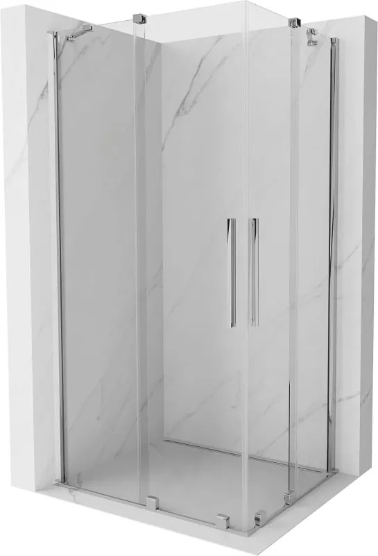 Mexen Velar Душ кабина Duo с плъзгащи се врати 90 x 80 см, прозрачна, хром