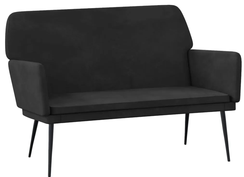 351387 vidaXL Пейка, черна, 108x79x79 см, кадифе