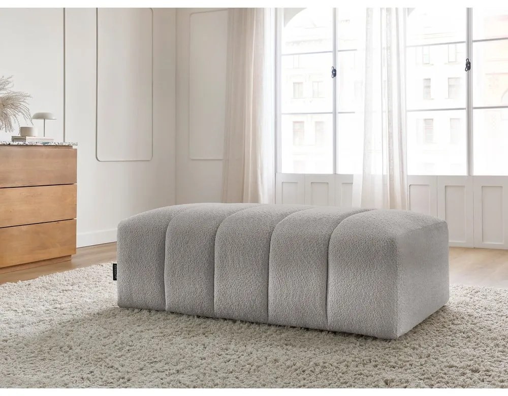 Светлосива табуретка от прежда с примки от букле Annecy – Bobochic Paris