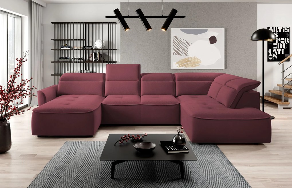 Ъглов диван Morello XL-Magenta-Left