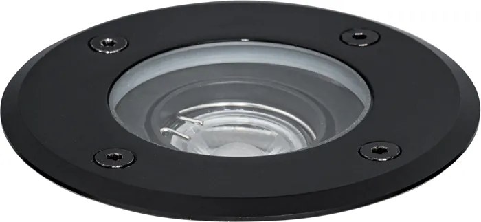 Модерен външен наземно прожектор черен 35 мм регулируем IP65 - Delux