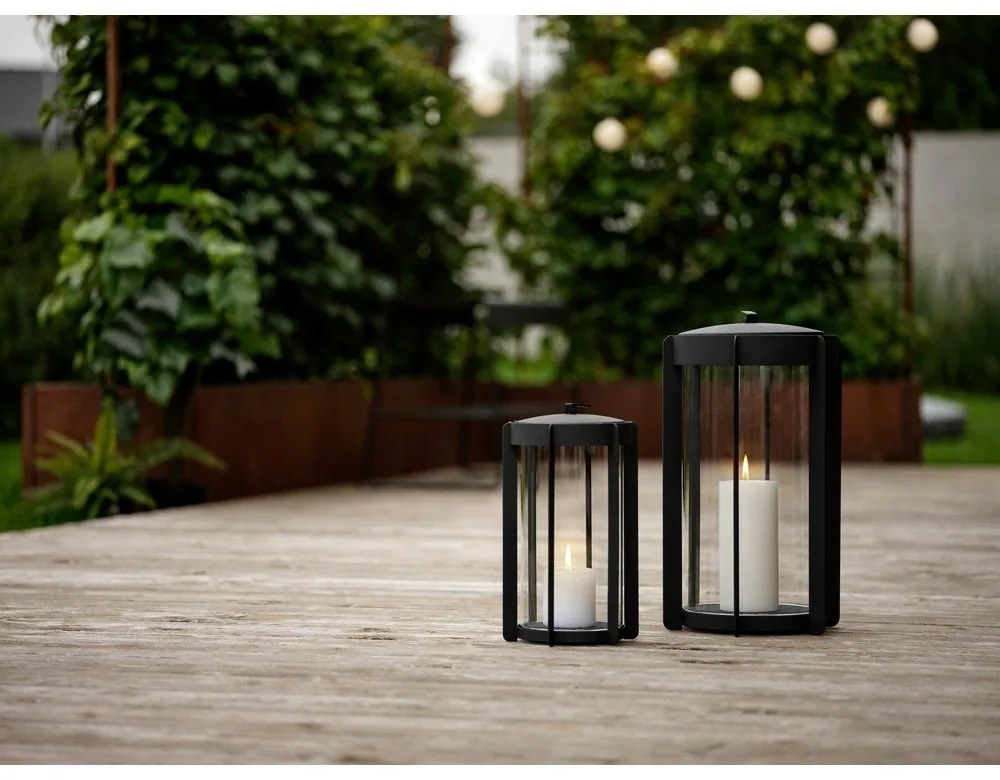 Черен LED фенер с USB (височина 35 cm) Firefly – Zone