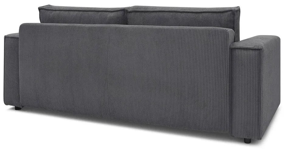 Тъмносив диван от велур 245 cm Nihad - Bobochic Paris