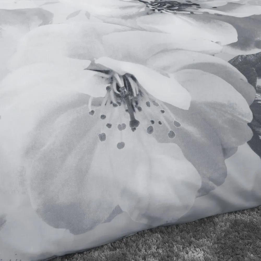 Сиво спално бельо , 135 x 200 cm Dramatic Floral - Catherine Lansfield