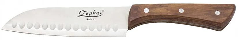 Готварски нож Сантоку ZEPHYR ZP 1633 BS5, 12.7 см, Неръждаема стомана, Дървена дръжка