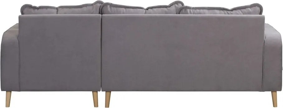 Сив ъглов диван (десен ъгъл) Beata - Ropez