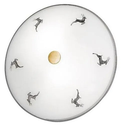 Kolarz 731.U12.4.133- Таванно осветително тяло NONNA 2xE14/60W/230V Ø 32 см сиво/месинг