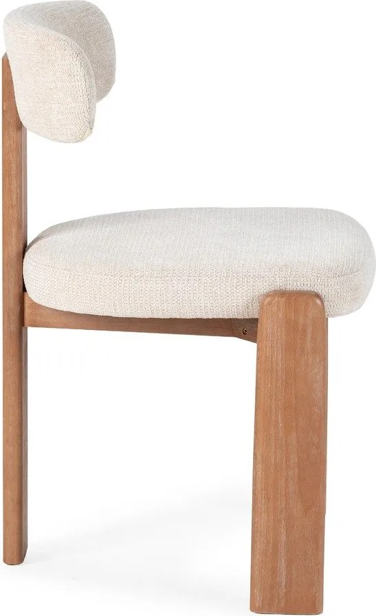 Кремави тапицирани трапезни столове в комплект 2 бр. Nadia – MOME