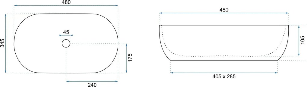 Умивалник за плот Rea Amelia WARM
