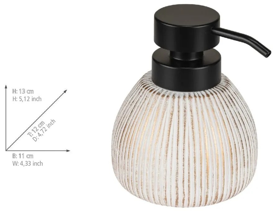 Бял керамичен диспенсер за сапун 500 ml Pascoli – Wenko