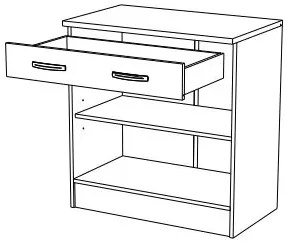 Кухненска пейка с чекмедже and 2-door cabinet Remi-80,1φ 60β 85ψ cm