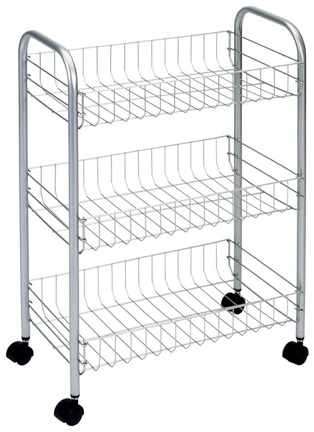 Мобилна стойка с 3 рафта Lugano - Metaltex