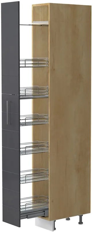 Висок подов шкаф Hudson K23-30-1KZ-Oak - Gray