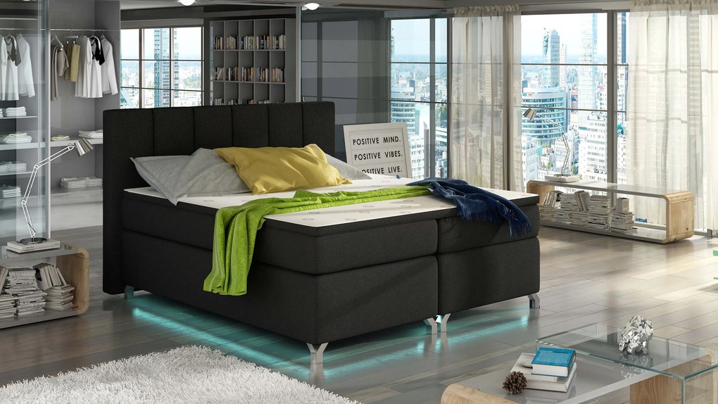 Тапицирано легло Basel Led-Kafe-180 x 200