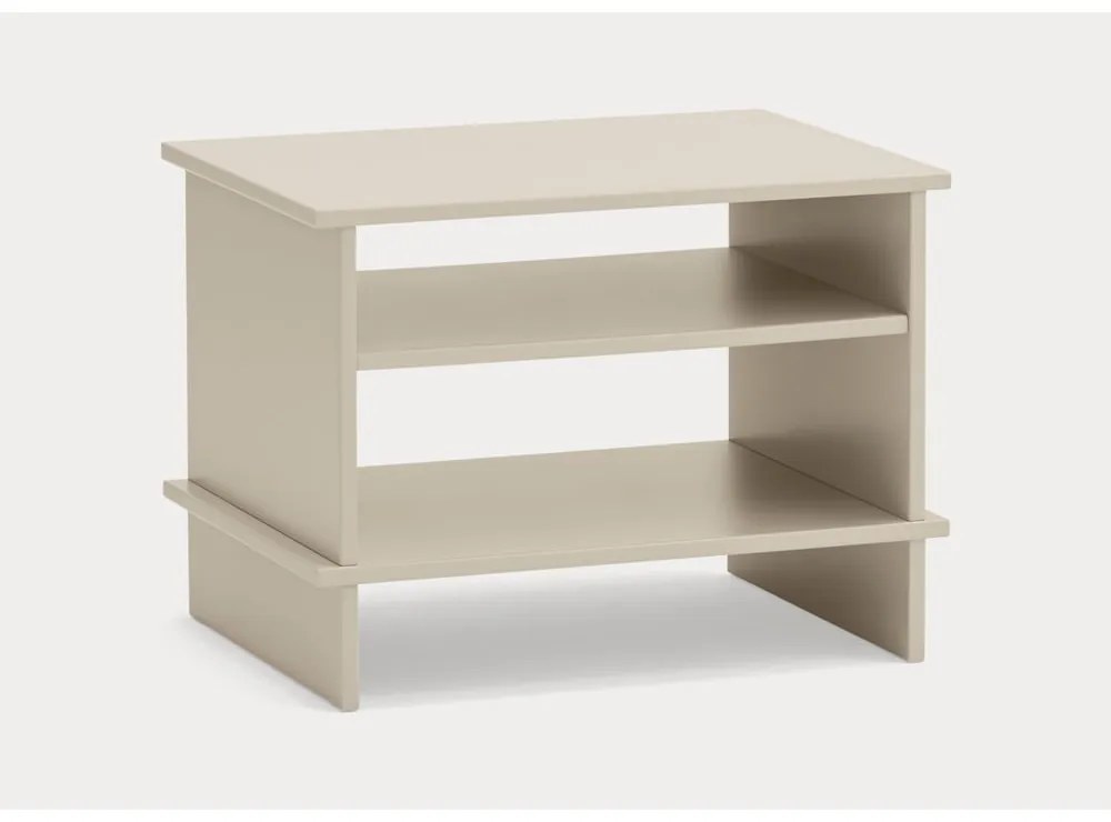 Кремаво нощно шкафче с рафтове Inari – Teulat