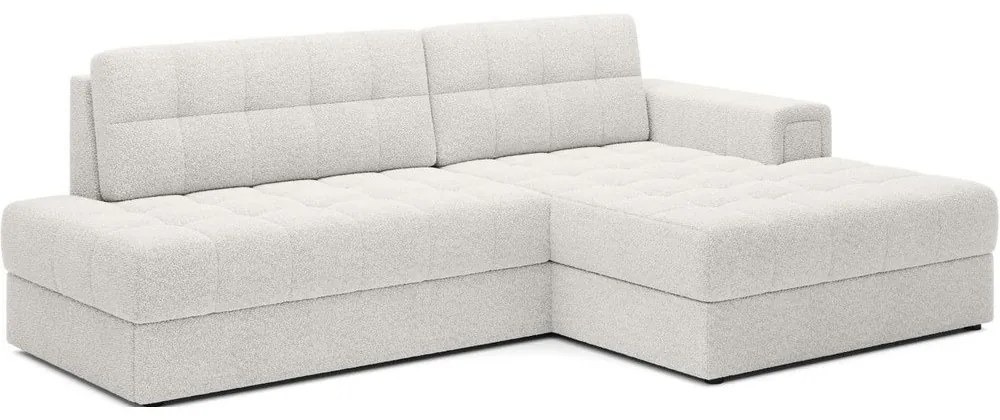 Кремав сгъваем ъглов диван от прежда с примки от букле (десен ъгъл) Blezalt – ELTAP
