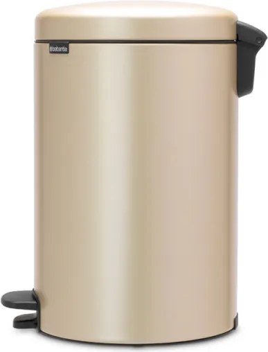 Кош за боклук с педал Brabantia NewIcon 1003205, 20 л, Плавно затваряне, Противоплъзгаща основа, Златен металик