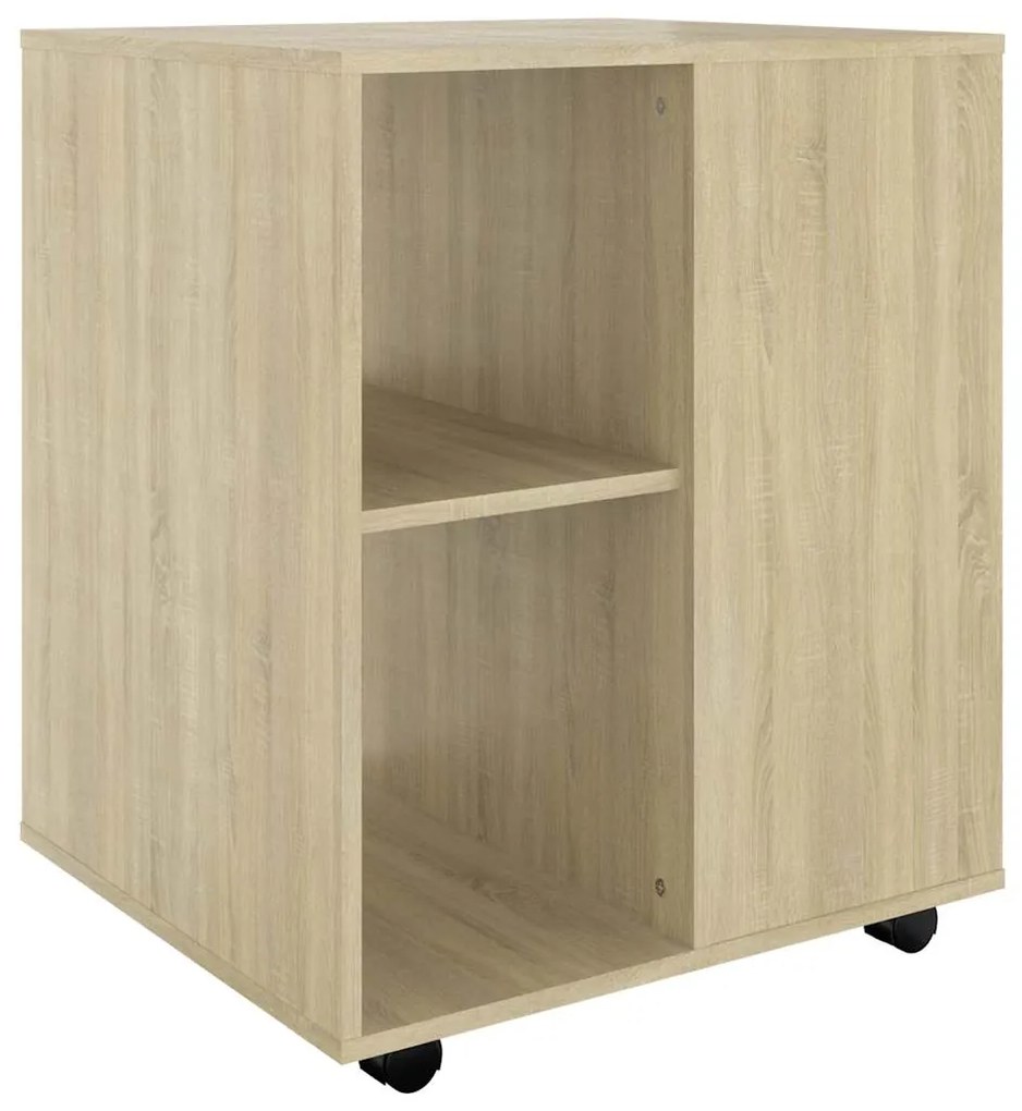 808461 vidaXL Подвижен шкаф, дъб сонома, 60x53x72 см, инженерно дърво