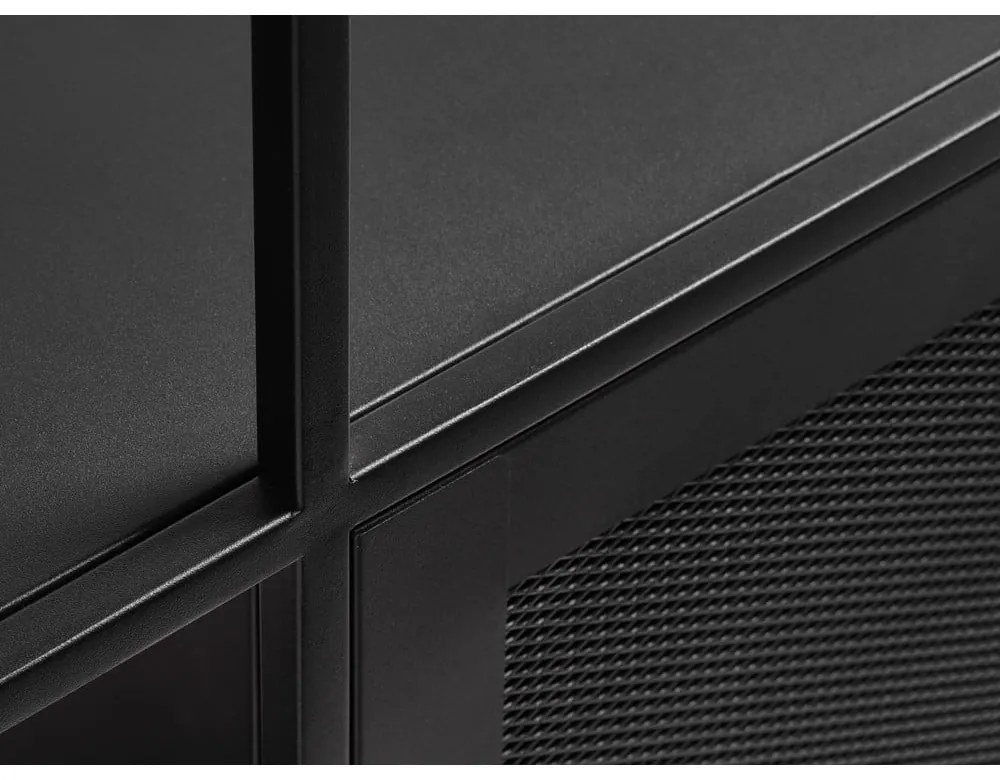 Черна метална етажерка за книги 80x138 cm Malibu - Unique Furniture