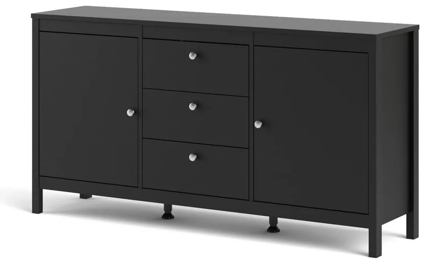 Черен нисък скрин 152x80 cm Madrid – Tvilum