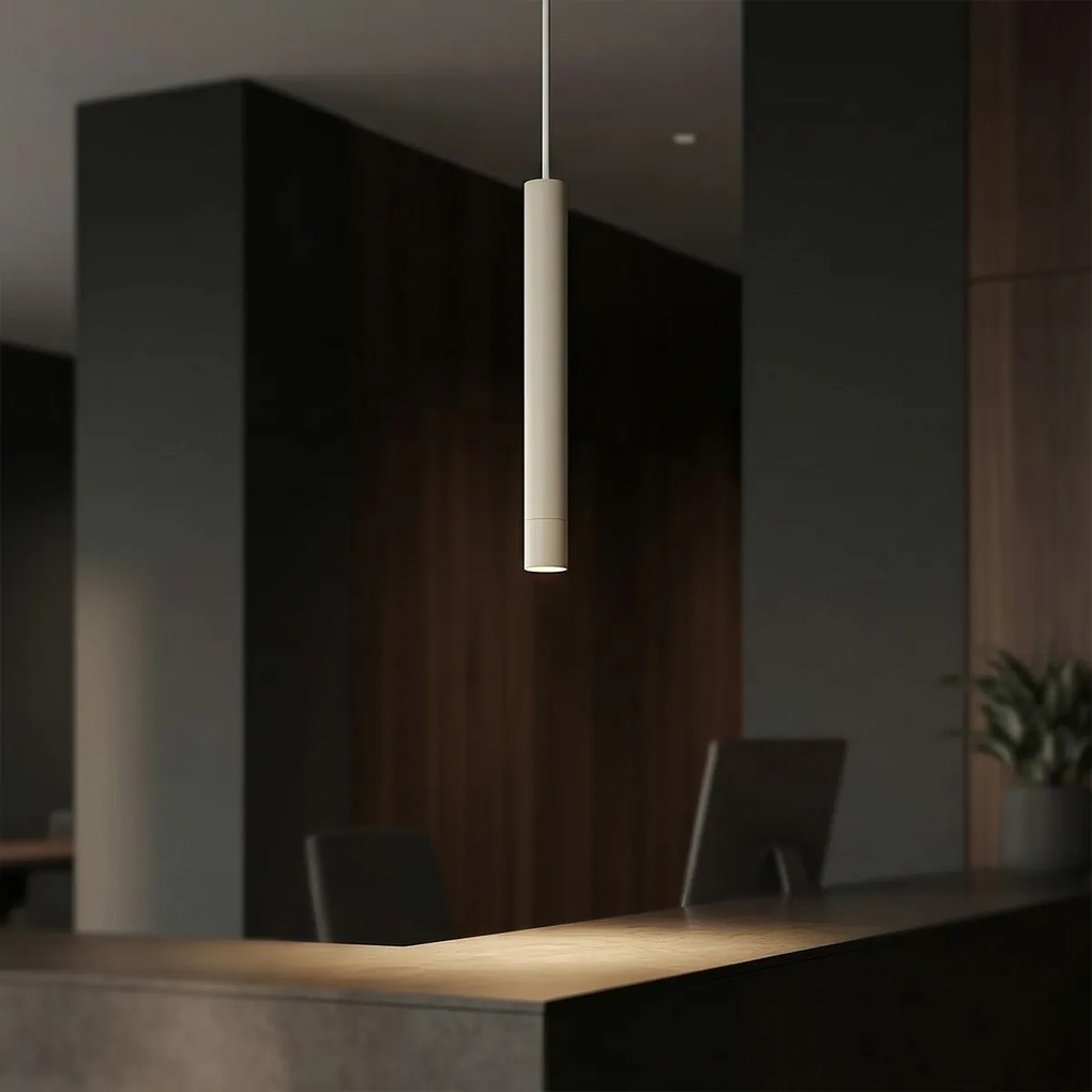 Модерна висяща лампа бежова с бяло за 1-фазна релсова система - Iconic Frini