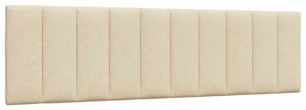 4019182 vidaXL Мека табла за легло Hanko, кремава, 180 см, плат