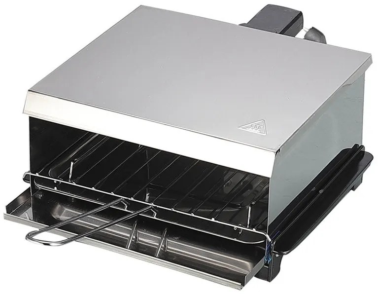 Парти грил SAPIR SP 1015 PGS, 800W, Демонтиращи се дръжка и скара, Тавичка за мазнина, Инокс