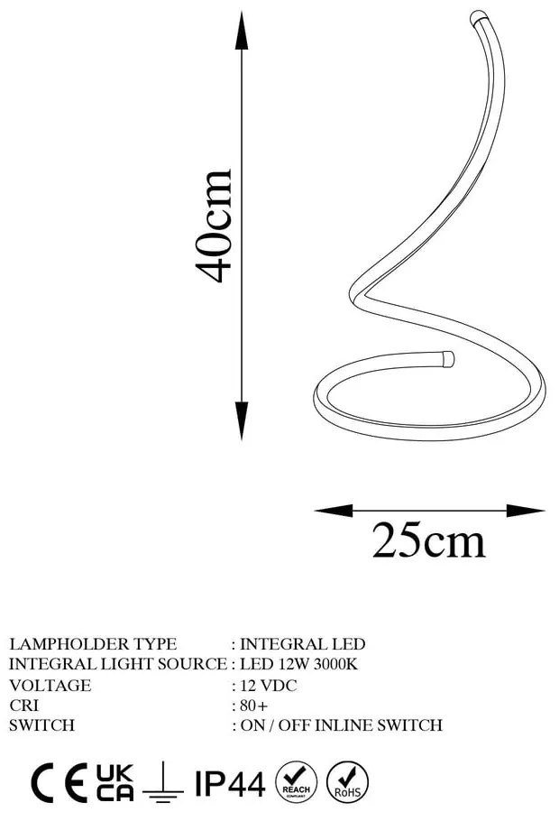 LED настолна лампа в златист цвят (височина 40 cm) Yay – Opviq lights