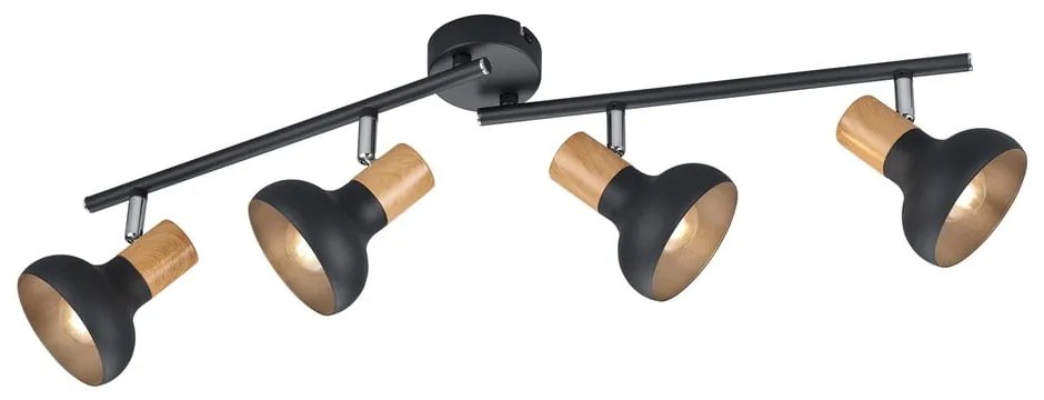 Матово черно прожектор ø 10 cm Latika – Reality