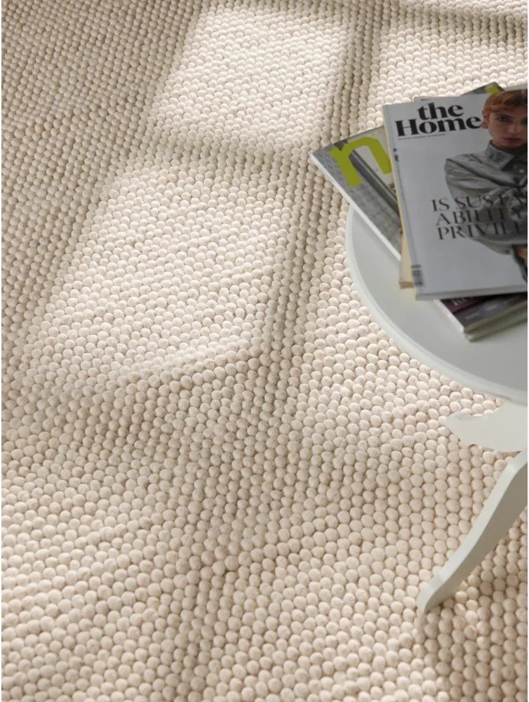 Кремав ръчно изработен вълнен килим 120x170 cm Richmond Diana – Ted Baker