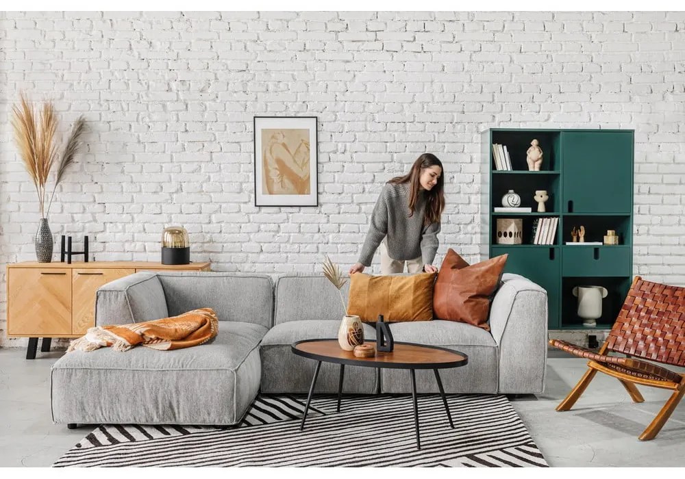 Светлосив диван с отворен модул, ляв ъгъл Fairfield - Bonami Selection