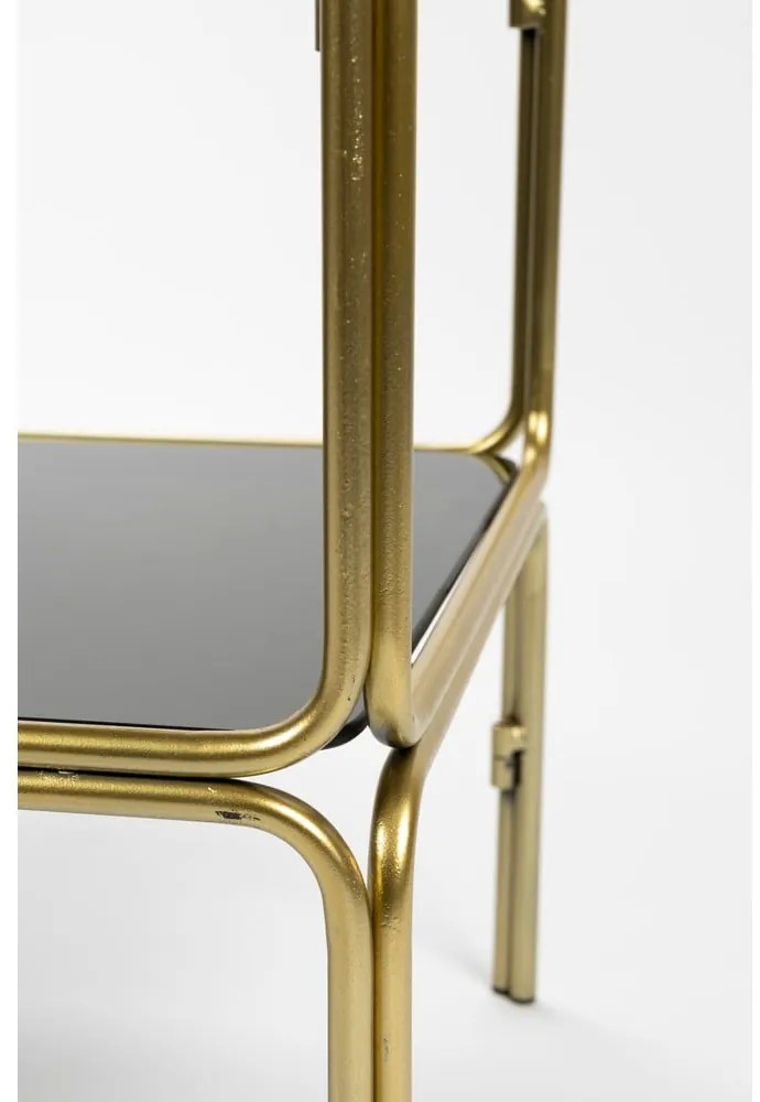 Черно-златиста метална библиотека 80x89x35 cm Liah – White Label