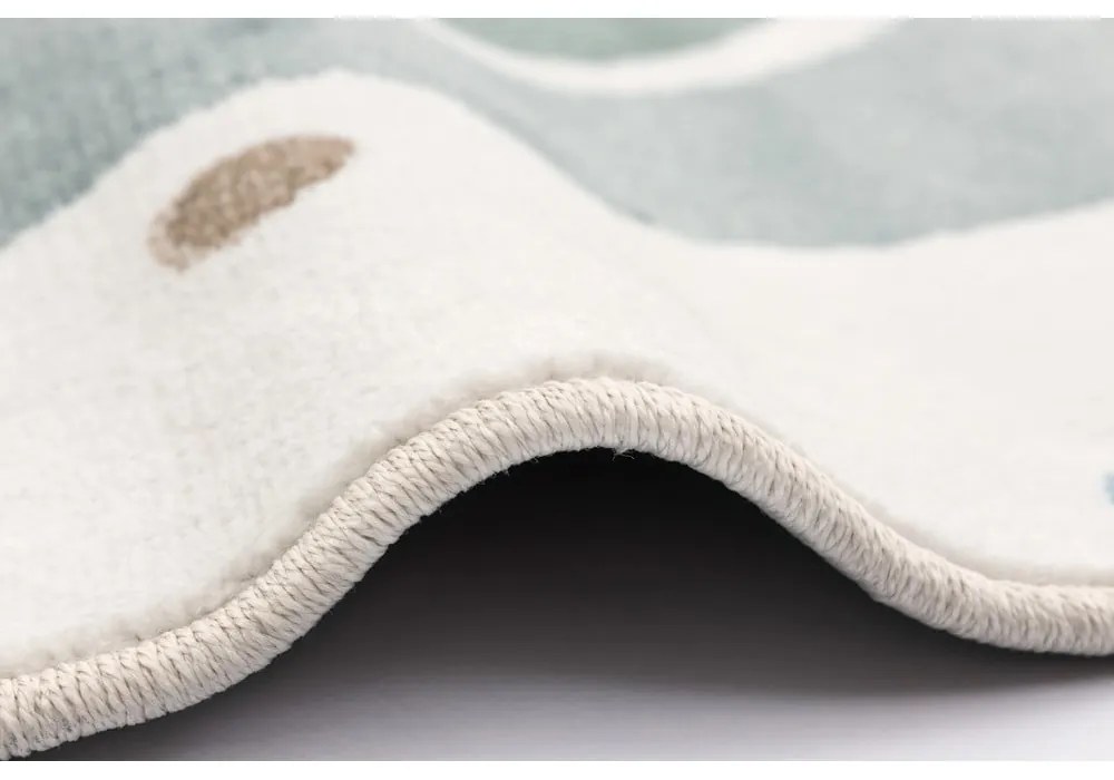 Детски килим в цвят слонова кост и зелено ø133 cm Joyful Mint – FD