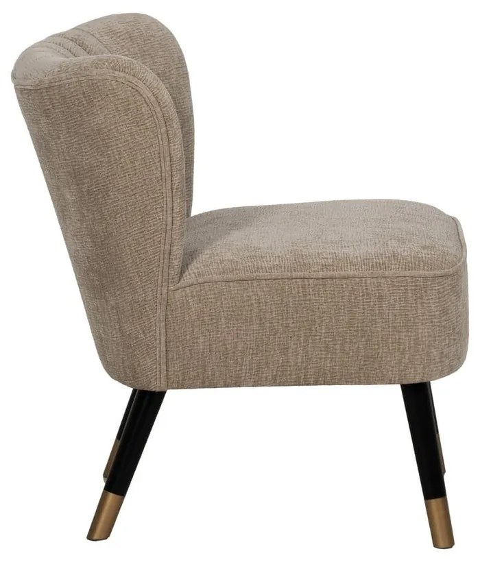 Бежово шенилово кресло Glam – Ixia