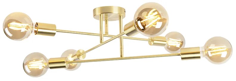 Интелигентна таванна лампа в стил арт деко месинг с 6 WiFi G95 - Сидни