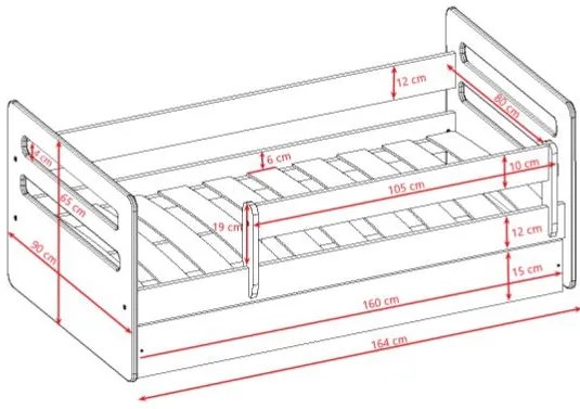Детско легло Tomi-160 x 80