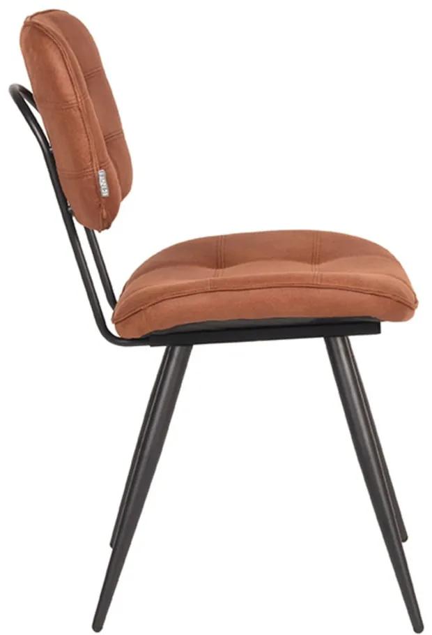 Кафяви трапезни столове в цвят коняк в комплект от 2 броя Gus - LABEL51