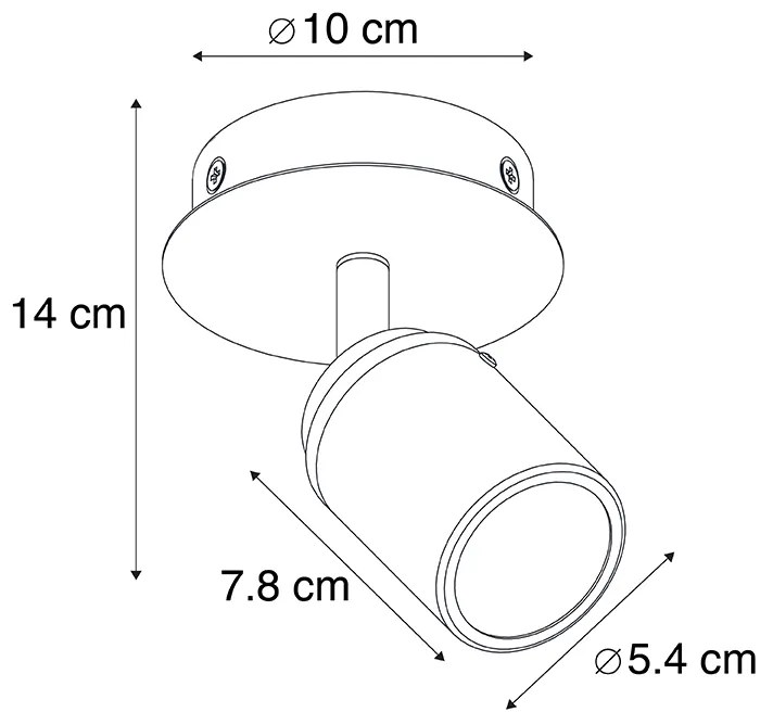 Модерен баня прожектор стомана IP44 - Ducha