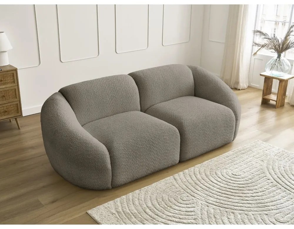 Сиво-кафяв диван от букле 230 cm Tina – Bobochic Paris