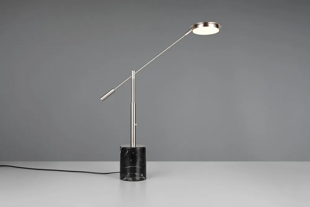 LED настолна лампа в черен и сребрист цвят (височина 65 cm) Fiore – Trio Select