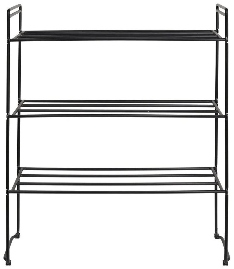 Черен метален стелаж за обувки Swansea – House Nordic