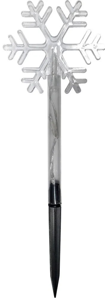 LED коледна външна украса – снежинка, 3xLED/2xAA, IP44, топла бяла