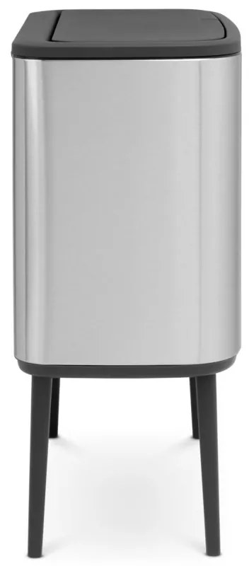 Кош за боклук Brabantia Bo Touch 651115, 11+23 л, Леко затваряне, Противоплъзгаща основа, Устойчив на пръстови отпечатъци, Инокс/Мат