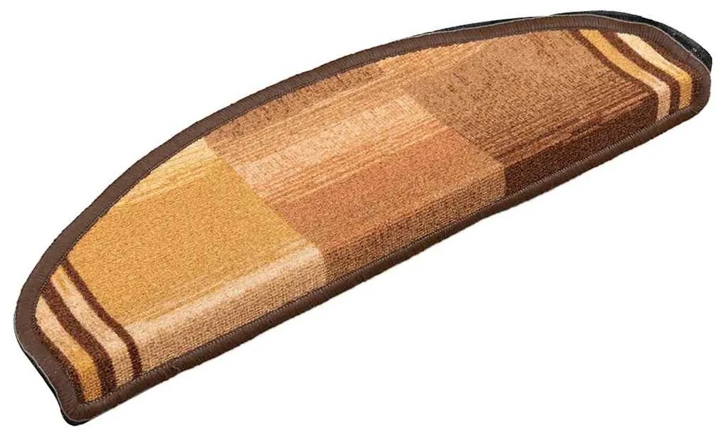 322413 vidaXL Самозалепващи стелки за стъпала, 15 бр, кафяви, 65x21x4 см