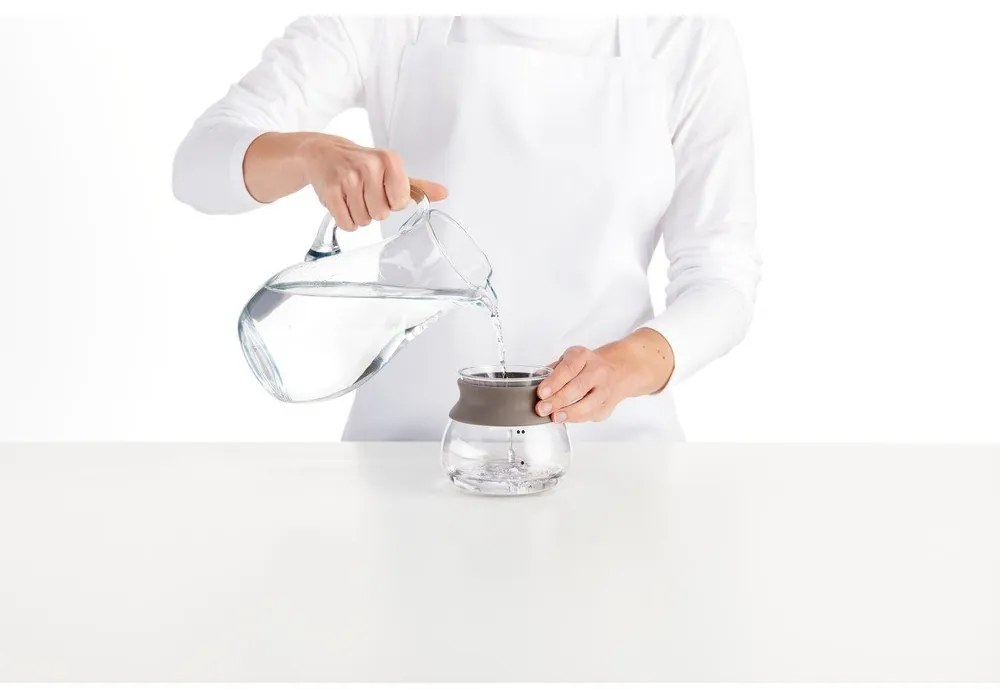 Светлокафяв стъклен чайник с цедка 500 ml – Lékué