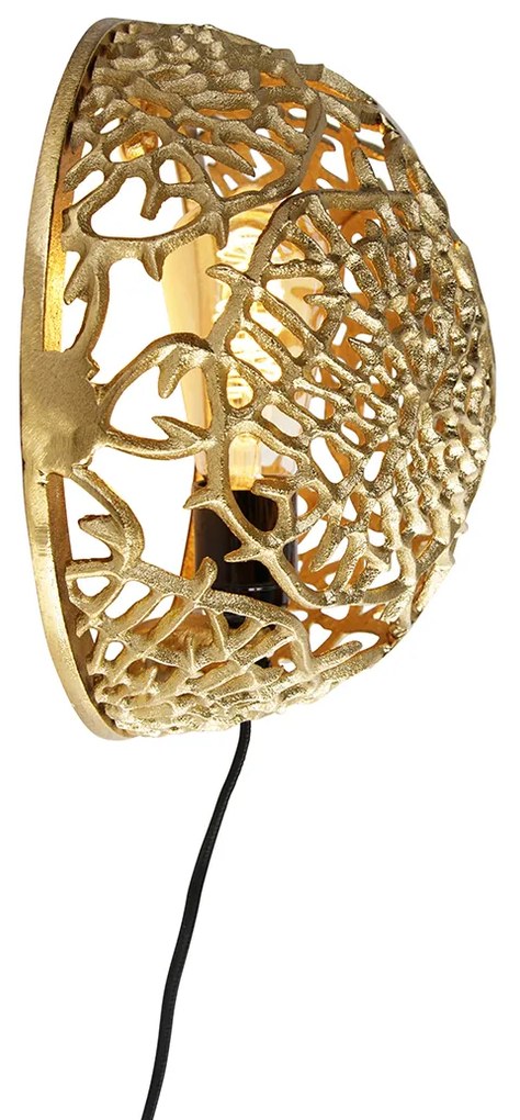 Стенна лампа в стил арт деко златиста - Maro