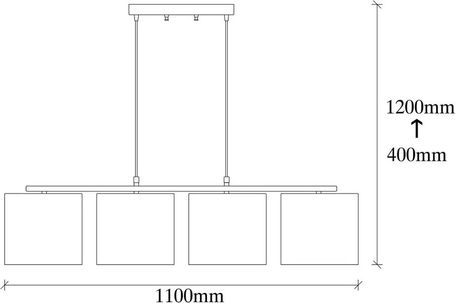 Черно висящо осветително тяло с текстилен абажур Baston – Opviq lights