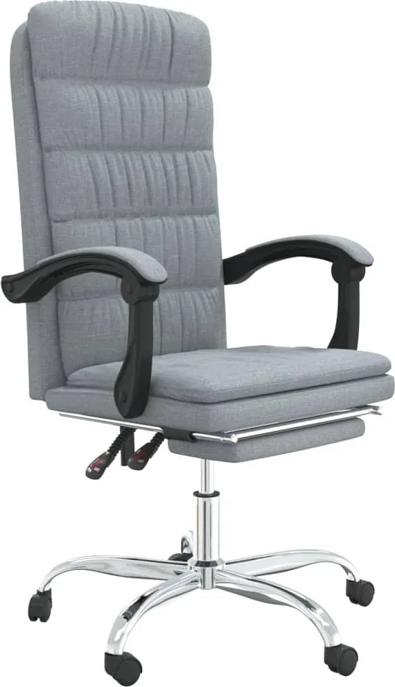 349647 vidaXL Наклоняем офис стол, светлосив, текстил